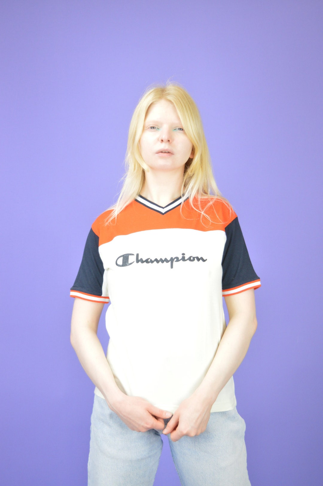 Vintage Classic Three Colour CHAMPION T-shirt {W519} - Etsy