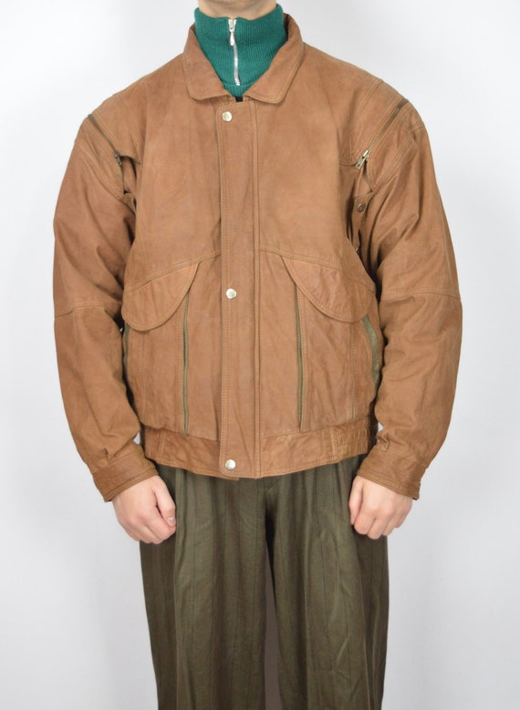 Vintage Brown Classic 80's Suede Leather Jacket {L231} - Etsy Canada
