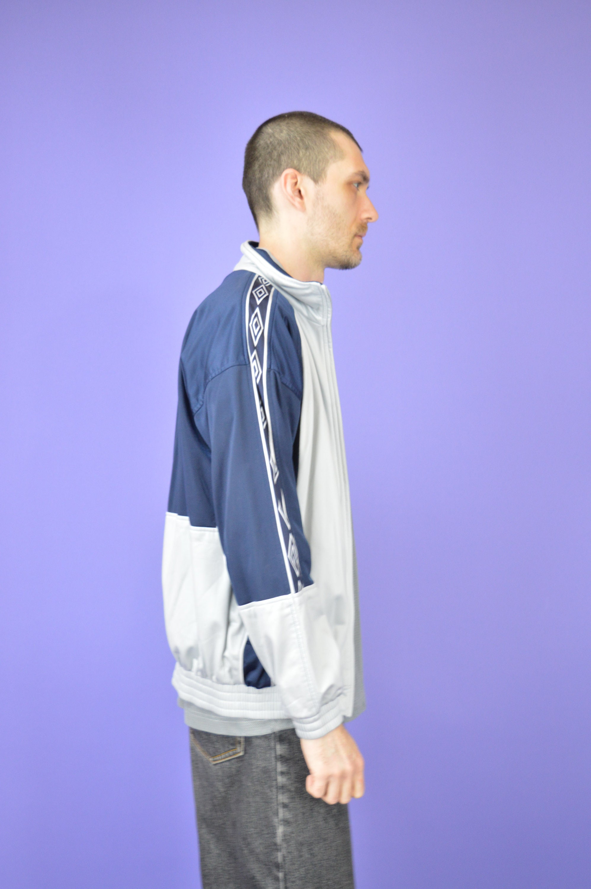 Vintage Two Colour UMBRO Full ZIP Sweatshirt Track Jacket Vintage Two Colour UMBRO Full ZIP Sweatshirt Track Jacket