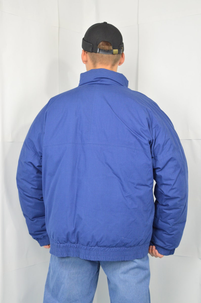 Vintage blue classic winter puffer jacket J47 image 3