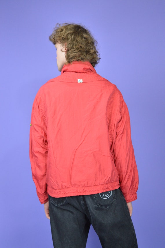 Vintage red classic windbreaker bomber jacket for… - image 4