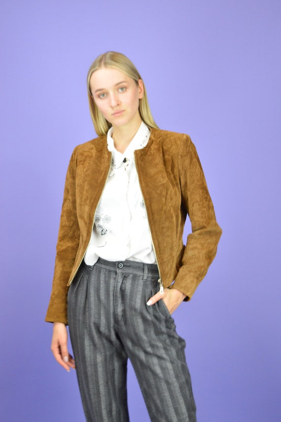 に*こ様 vintage real suede leather bomber j vintage real suede leather bomber jacket コムサ メンズ