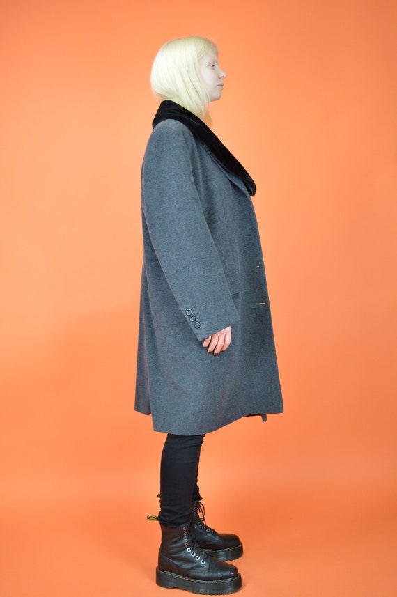 ジャケット・アウター 80s maxi wool long coat vintage 134cm Vintage Grey Classic 80's Long Wool Coat {W701} - Etsy Canada