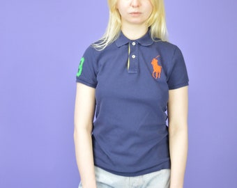 ヴィンテージブルークラシックRALPH LAURENポロシャツ{W477} - Etsy 日本
