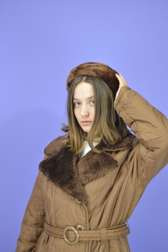 Vintage Dark Brown Faux Fur Fluffy Bucket Hat {A9} - Etsy