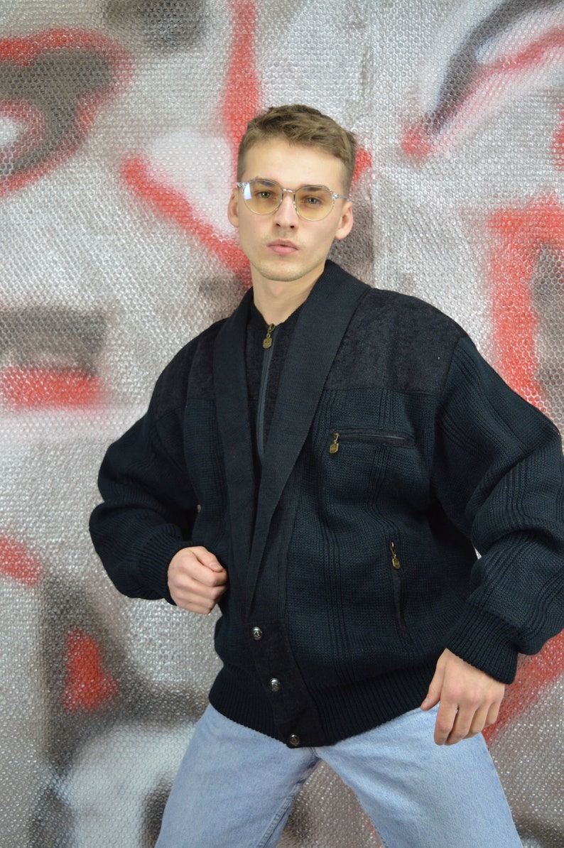 Vintage navy classic bomber jacket