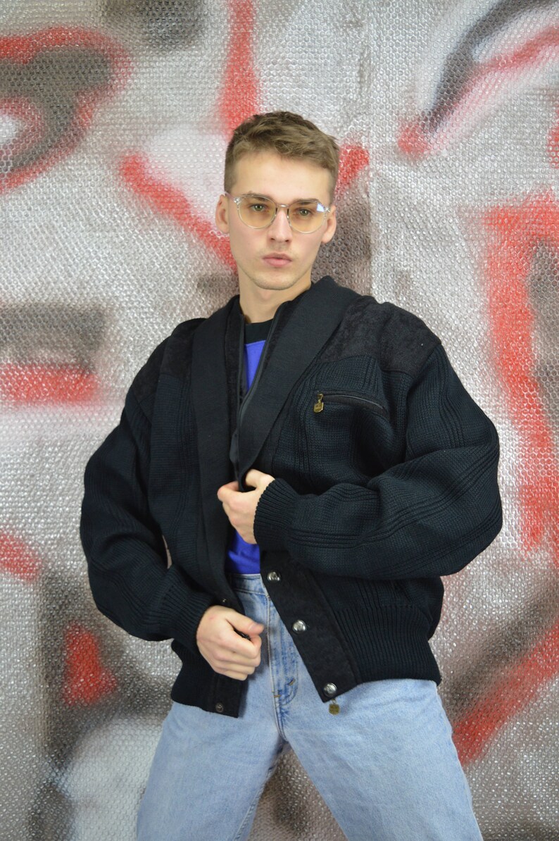 Vintage navy classic bomber jacket