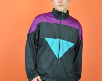 Vintage Colorblock Track Jacket: 80s/90s Retro Sportswear (XXL) - Etsy
