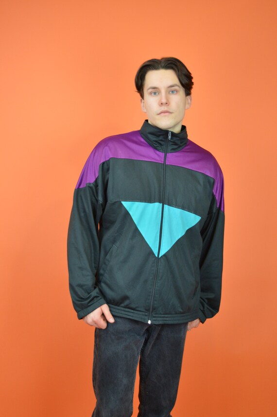 Vintage Colorblock Track Jacket: 80s/90s Retro Sportswear (XXL) - Etsy