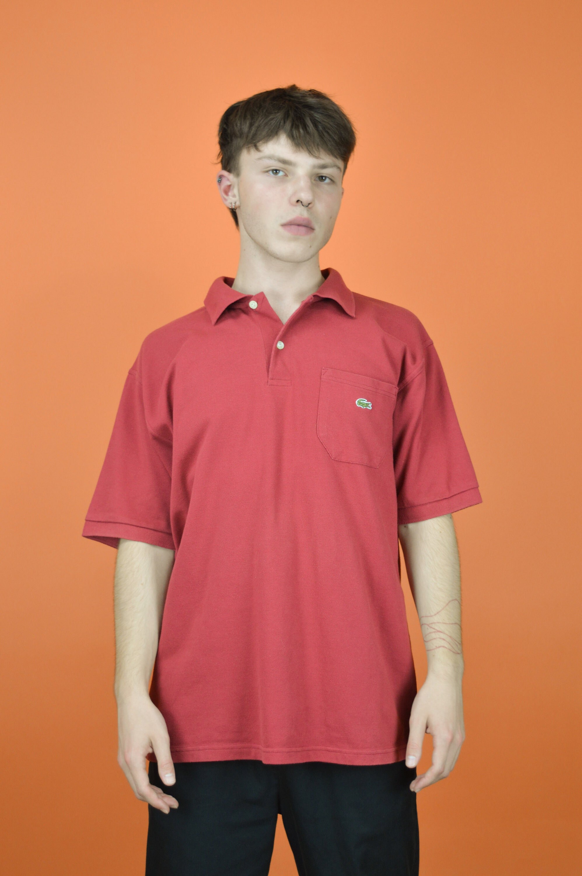 Red Lacoste Polo - Etsy Red Lacoste Polo - Etsy