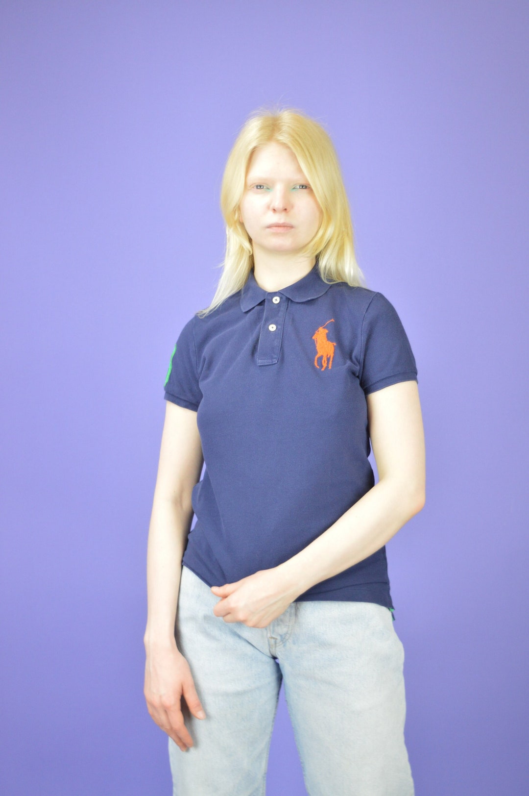 ヴィンテージブルークラシックRALPH LAURENポロシャツ{W477} - Etsy 日本