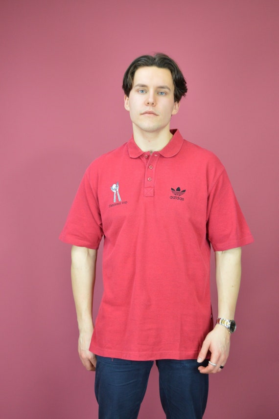 Polo ADIDAS classique rouge vintage P16 Etsy France