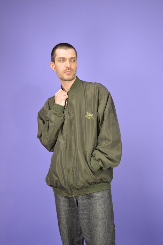 Vintage dark grey classic windbreaker bomber jacke