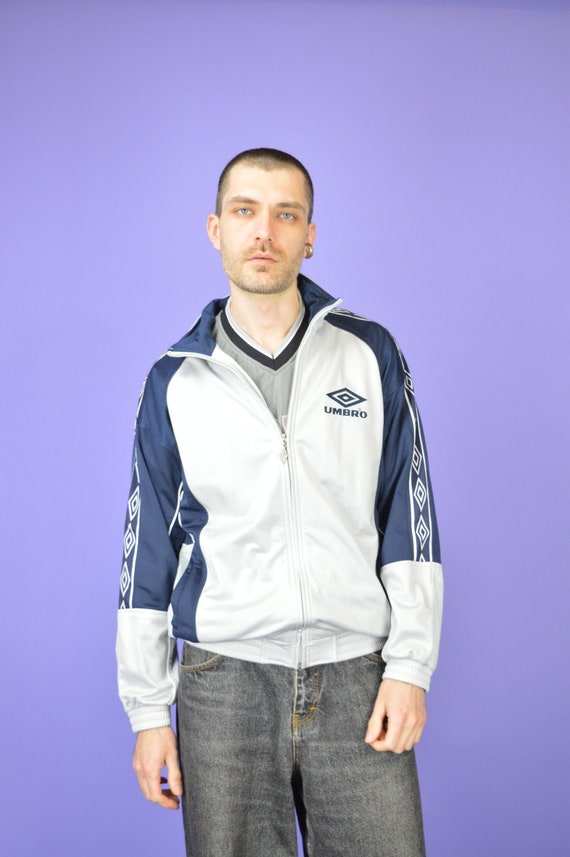 Vintage Two Colour UMBRO Full ZIP Sweatshirt Track Jacket Vintage Two Colour UMBRO Full ZIP Sweatshirt Track Jacket