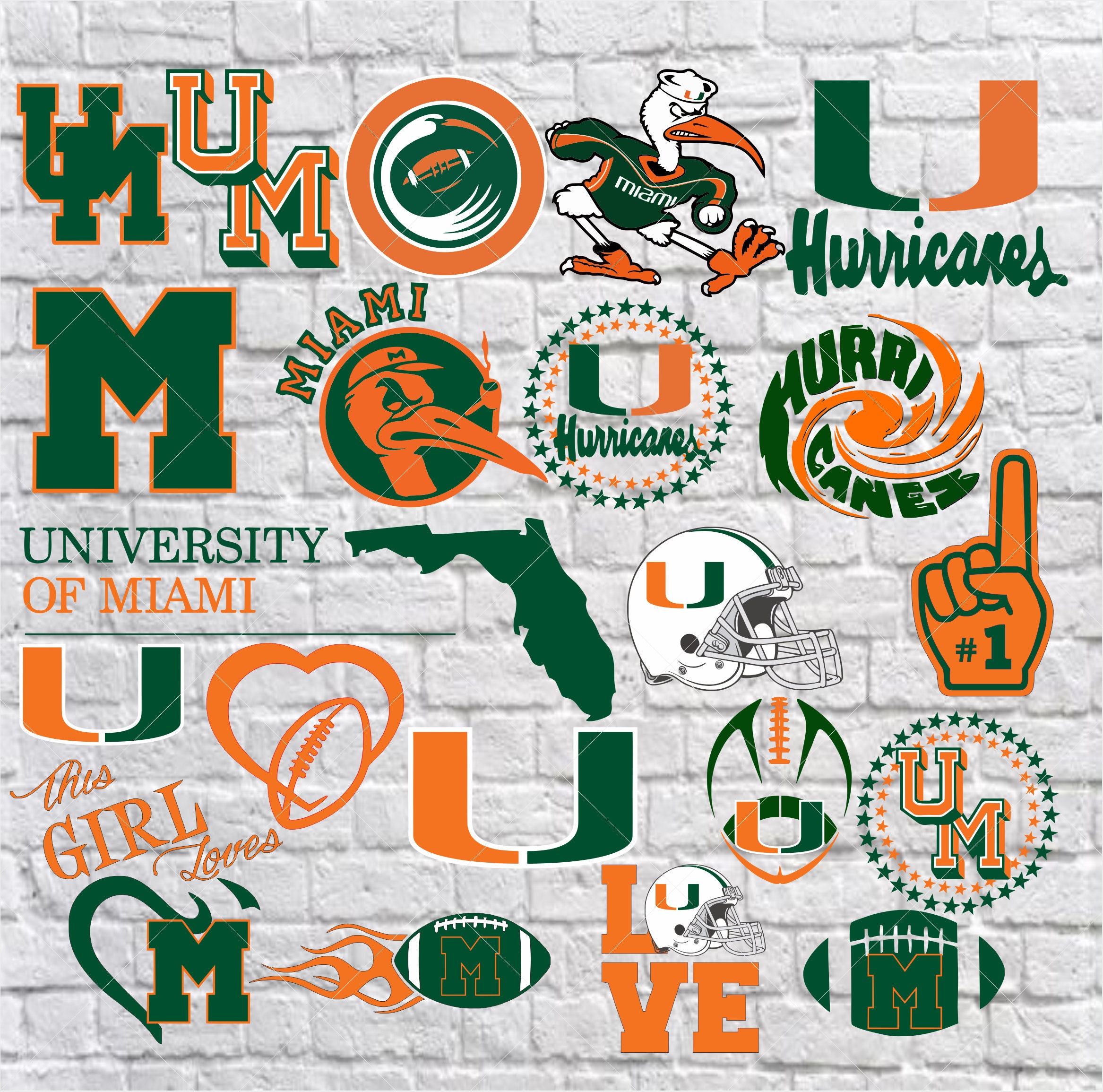 Download Miami Hurricanes Svg Dxf Eps Png Cut File Pack Download | Etsy