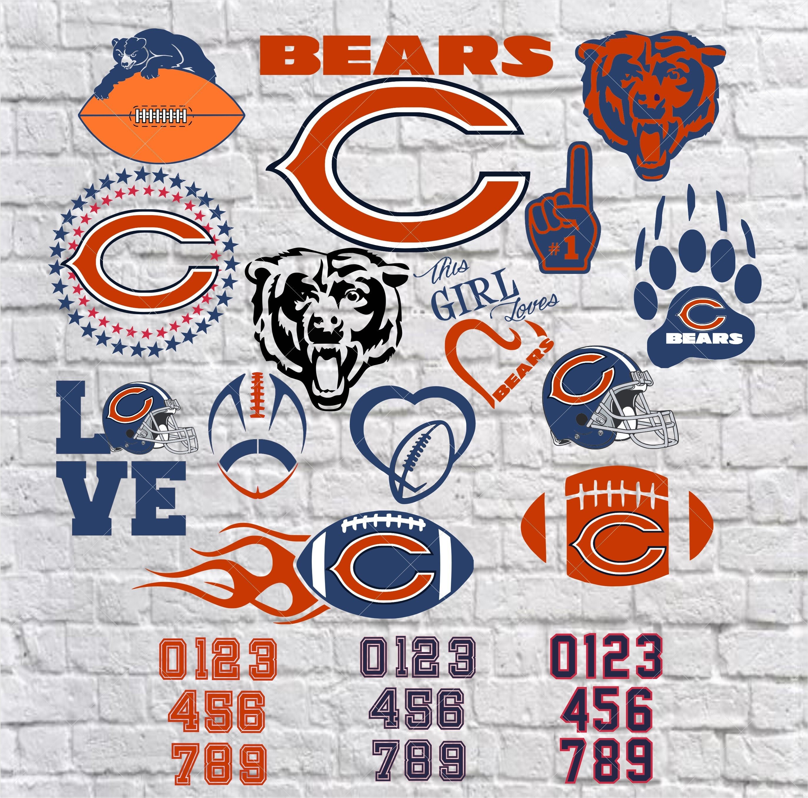 Chicago Bears svg Dxf Eps Png Cut File Pack Download | Etsy