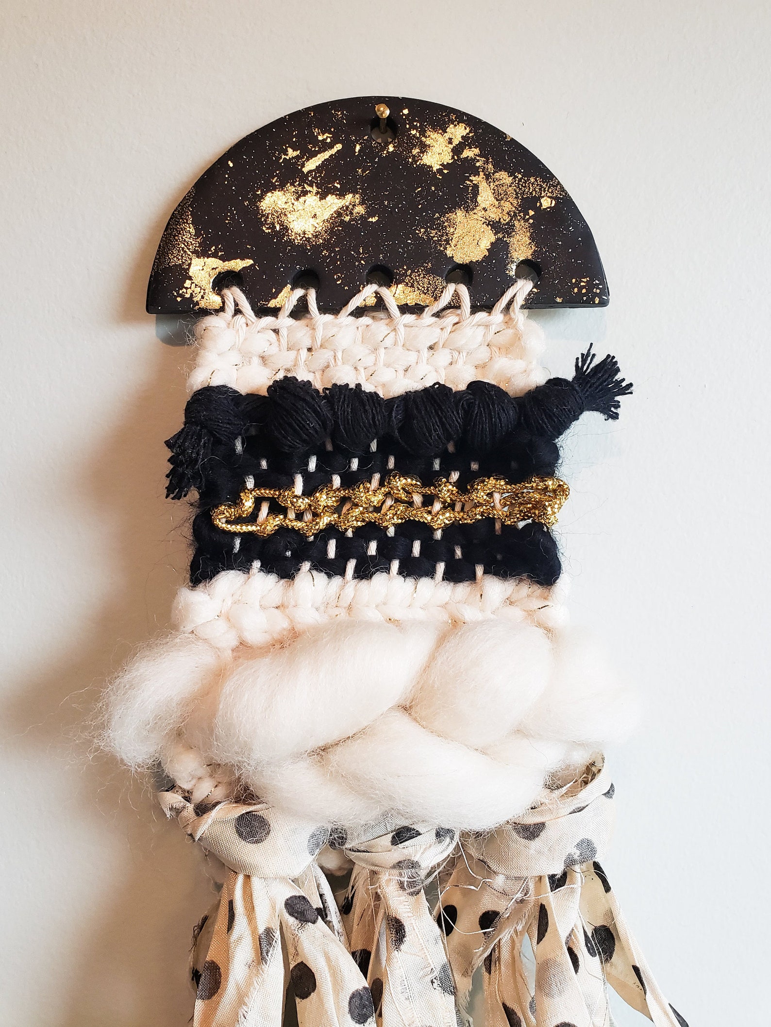 Black and Gold Wall Hanging Black and Gold Wall Art Mini Etsy