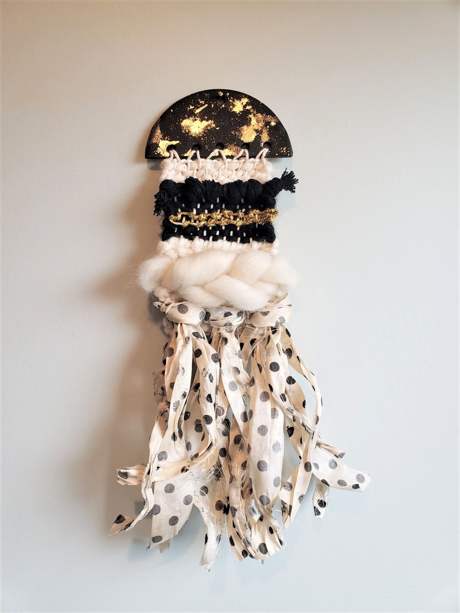 Black and Gold Wall Hanging Black and Gold Wall Art Mini | Etsy