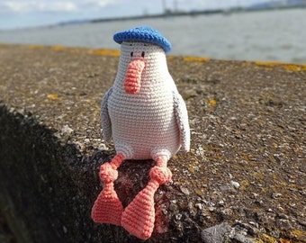 Crochet Seagull / Crochet Bird / Sea Themed Decor / Gull Toy