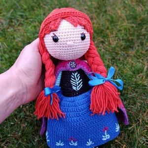 Elsa och Anna virkad docka: Frost prinsessinspirerad leksak till julklapp Anna Doll