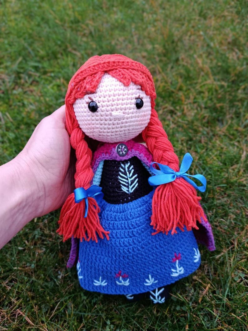 Elsa och Anna virkad docka: Frost prinsessinspirerad leksak till julklapp Anna Doll