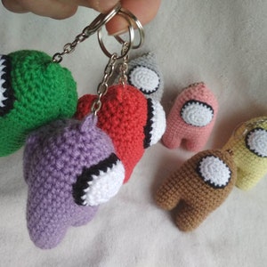 Among Us keychain / Game Character / Imposter / Crochet AmongUs