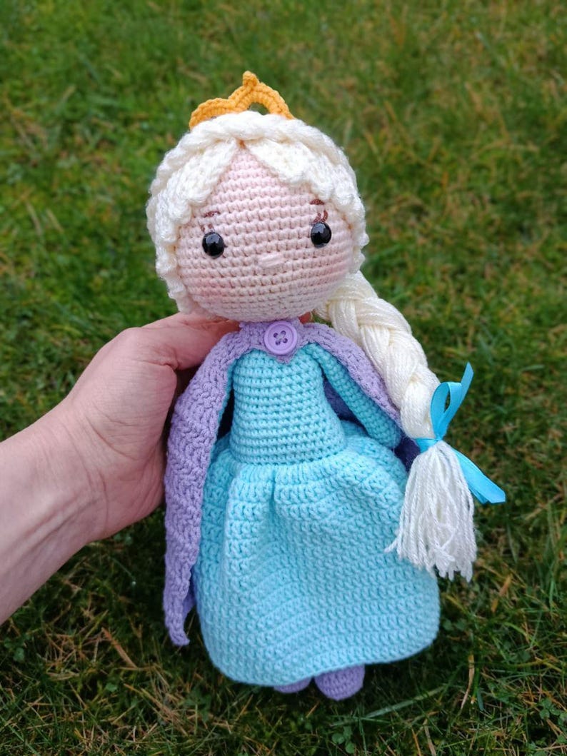 Elsa och Anna virkad docka: Frost prinsessinspirerad leksak till julklapp Elsa doll