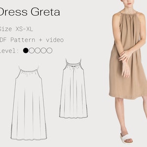 dress | digital pattern with video tutorial | sizes 32-42