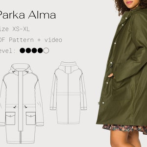 parka | digital pattern with video tutorial | sizes XS-XL