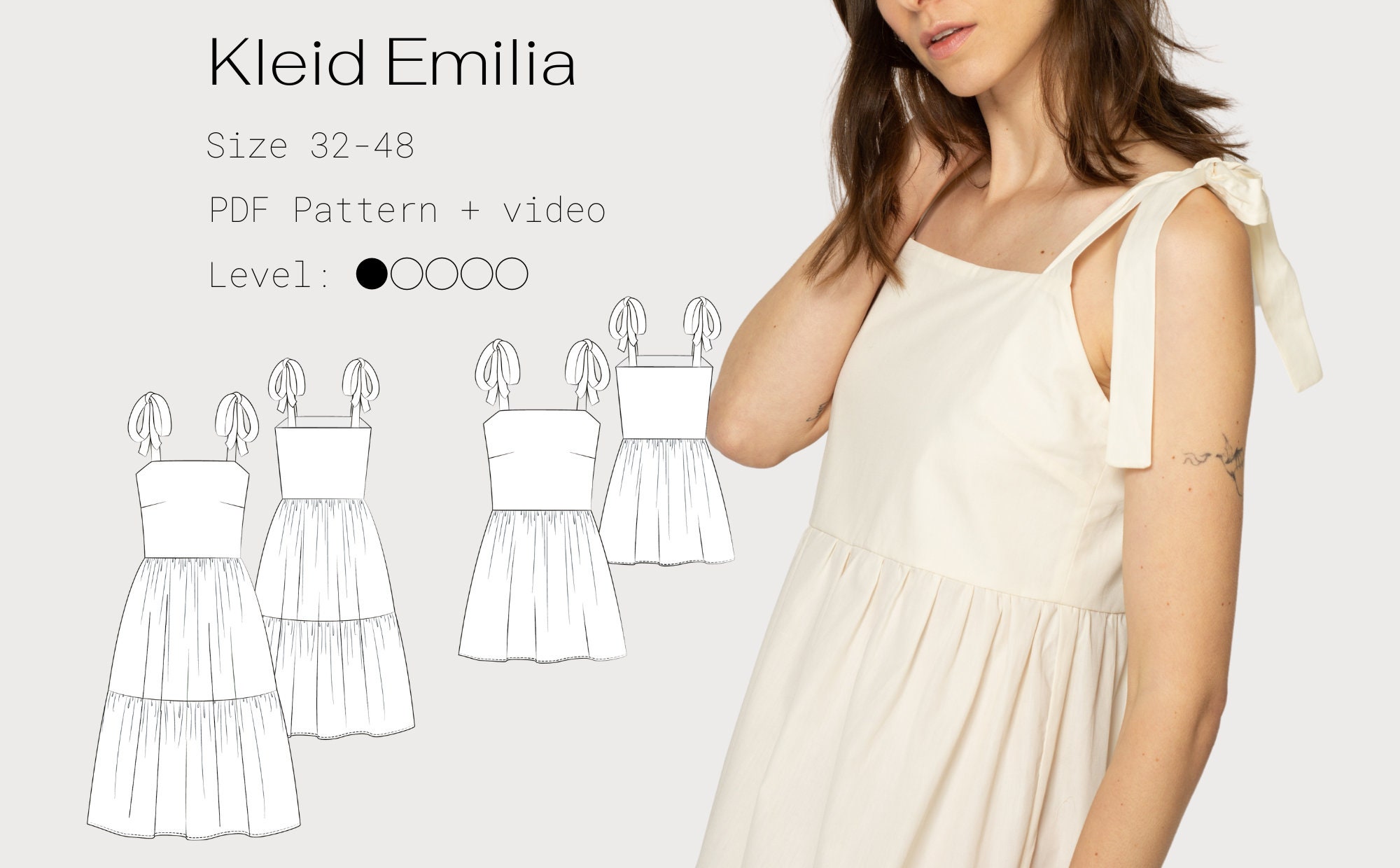 dress | digital pattern with video tutorial | sizes 32-48