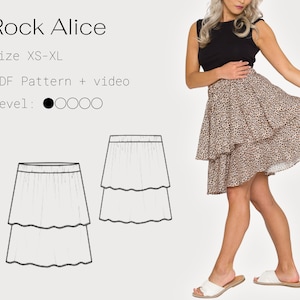skirt | digital pattern with video tutorial | sizes XS-XL
