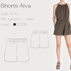 shorts | digital pattern with video tutorial | Size 32-42
