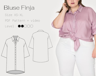 blouse | digital pattern with video tutorial | sizes 32-48