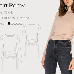 T-shirt | digital sewing pattern with video tutorial | sizes XS-XL
