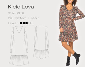 dress | digital pattern with video tutorial | sizes XS-XL