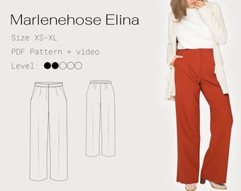 marlene trousers | digital pattern with video tutorial | sizes 32-48