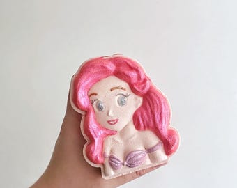 Bomba da bagno a forma di sirena fatta a mano / Bomba da bagno frizzante oceanica adatta ai bambini