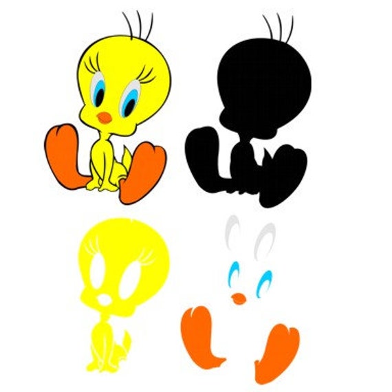 Download White Tweety Bird Svg
