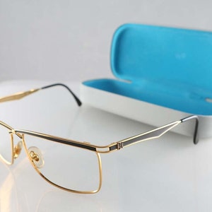 NOS Laura Biagiotti LB 687 women&#39;s vintage eyeglass frame, gold/black, Italy, new hard case, Rare