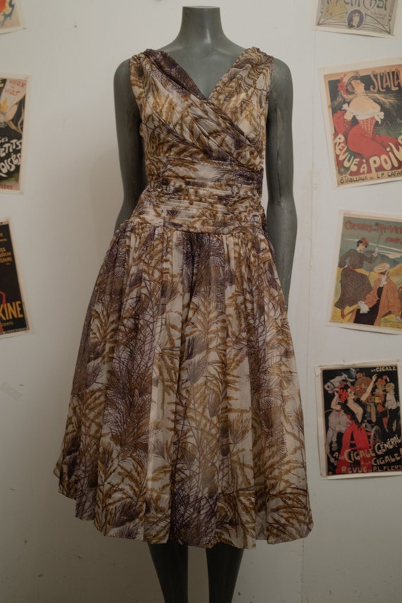 1950s Mandell Couture London Prom Dress