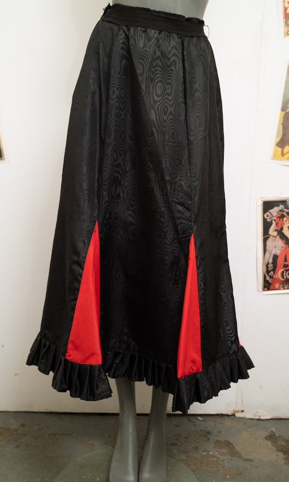 Black and Red Moire Skirt