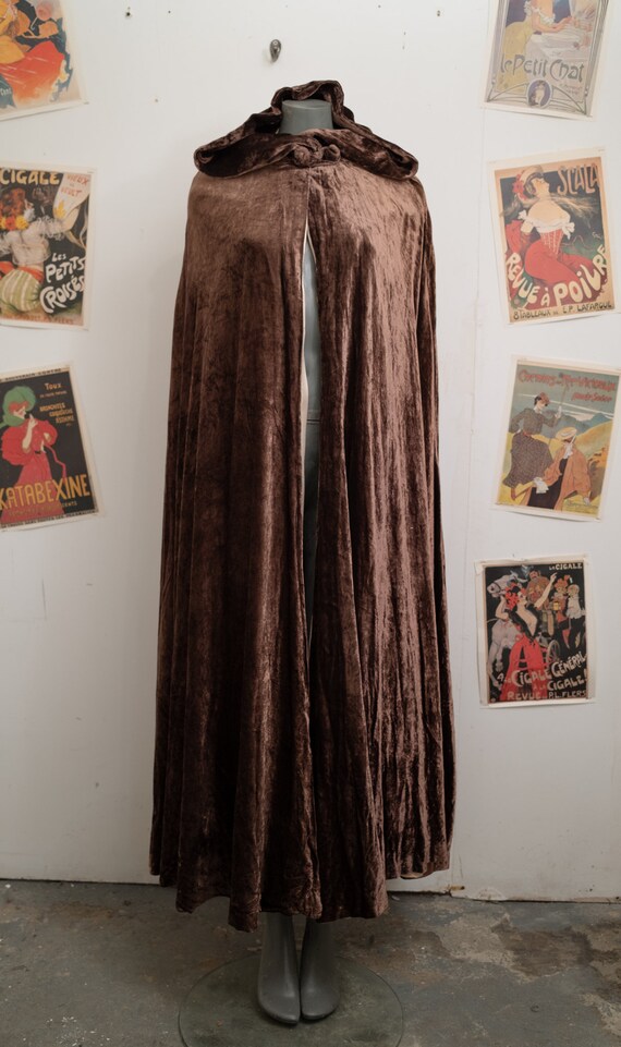 1920s Velvet Silk Cloak