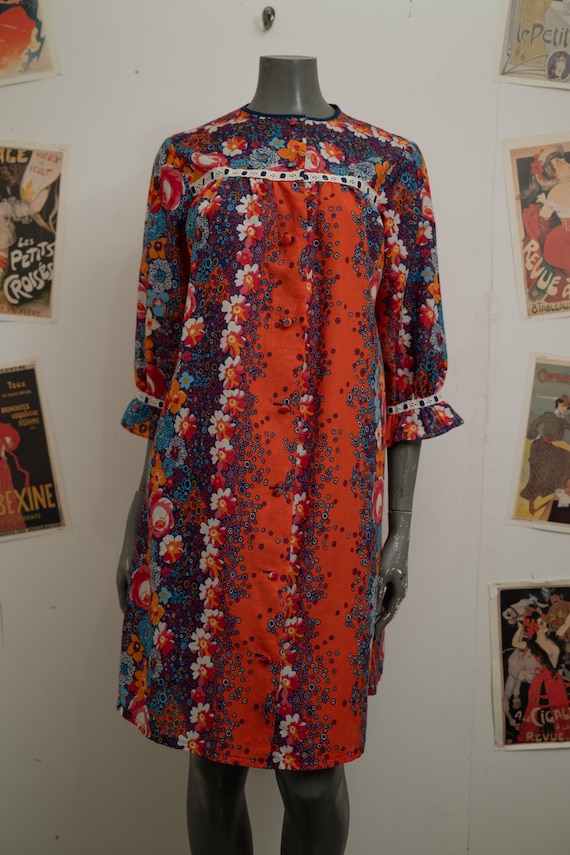 Vintage St. Michaels 1960s Floral Dressing Gown Ho