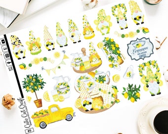 Lemon Drop Deco || Decorative Journal Planner Scrapbooking Stickers Happy Planner Erin Condren