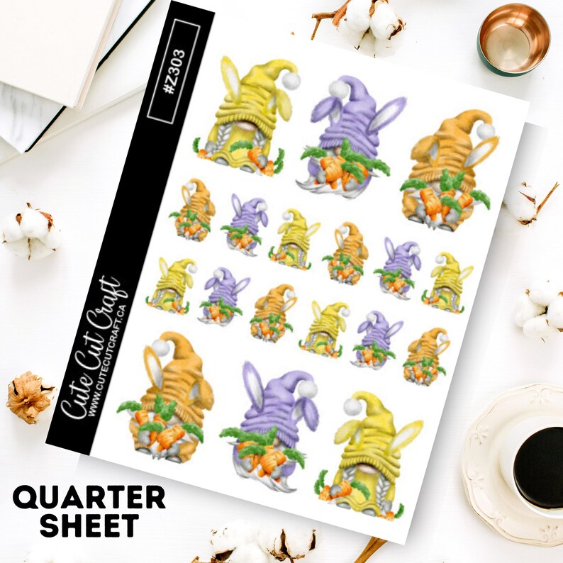 Gnome Planner Stickers Bunny Gnomes image 1