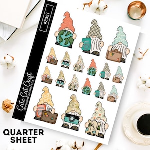 Gnome Planner Stickers || Travel Gnomes