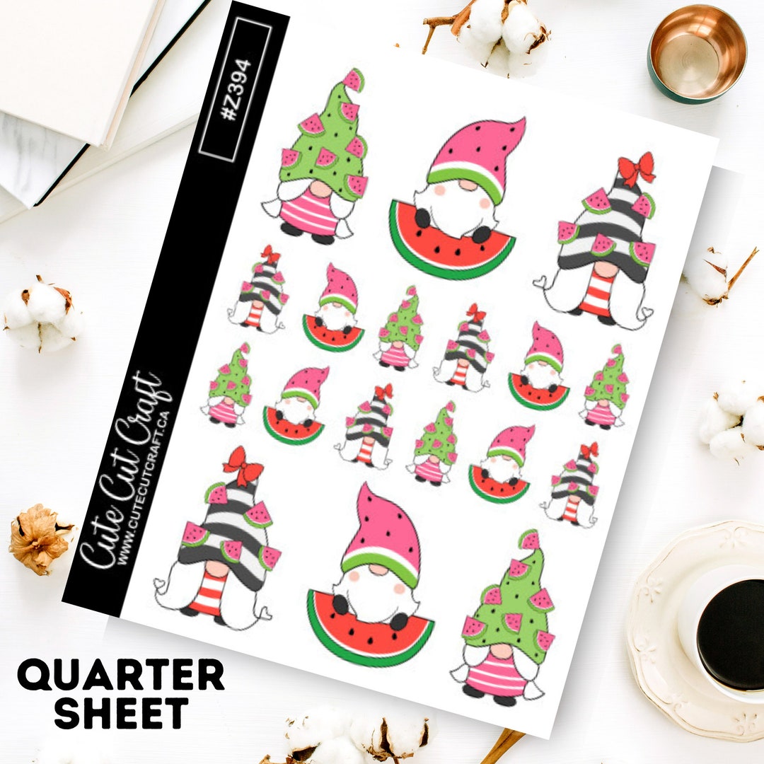 Gnome Planner Stickers Watermelon Gnomes - Etsy
