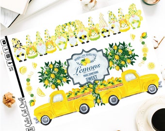 XL Deco Stickers || Lemon Drop || Planner Stickers