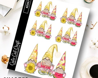 Gnome Planner Sticker || Watermelon XL Gnomes