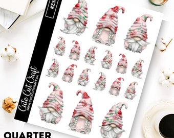 Gnome Planner Stickers || Pink Flower Gnomes